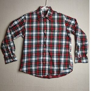 Woolrich Flannel Shirt Plaid Button Up Long Sleeve Outdoor Mens Medium H